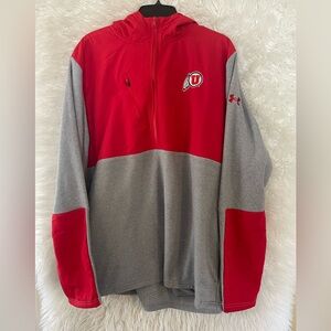 University Of Utah NWT Under Armour Men’s 1/2 Zip Pullover Hoodie. 2XL